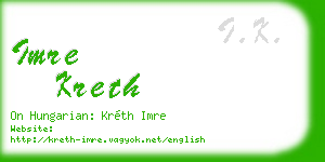 imre kreth business card